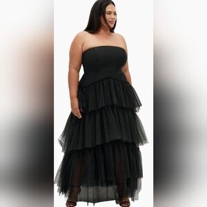 City Chic Tulle Maxi Dress